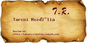 Tarcsi Rozália névjegykártya