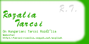 rozalia tarcsi business card